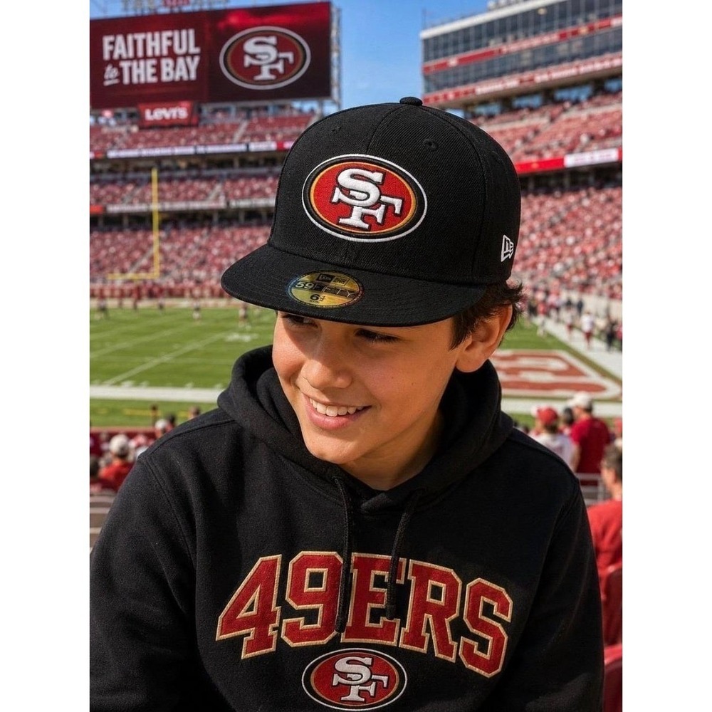 New Era 59FIFTY San Francisco 49ers Hat Size 6 1/2 NFL On Field Black NEW